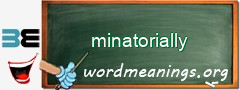 WordMeaning blackboard for minatorially